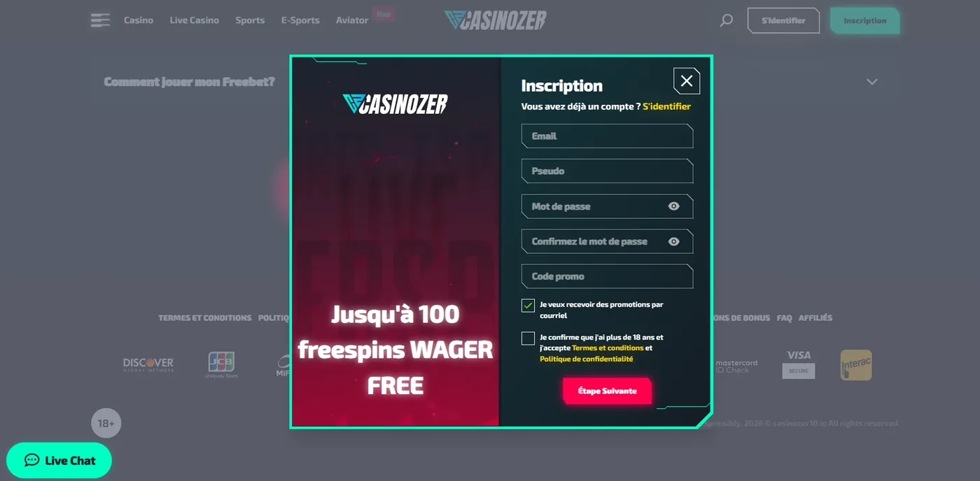 Installation de l’application Casinozer sur iOS